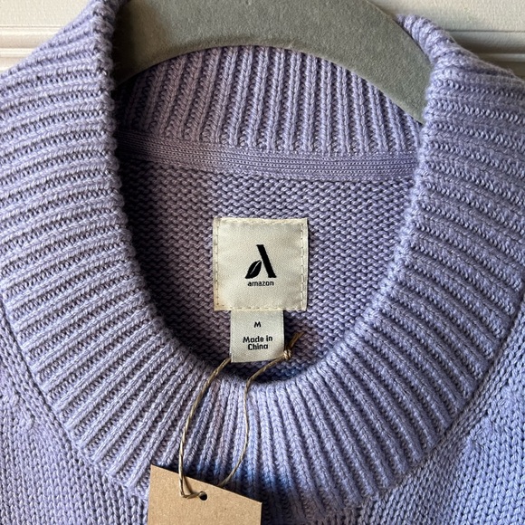 NWT Men’s crew neck sweater lilac Size Medium - Picture 6 of 7
